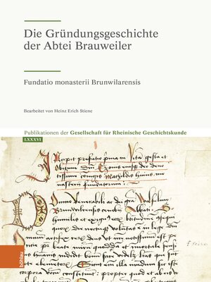 cover image of Die Gründungsgeschichte der Abtei Brauweiler